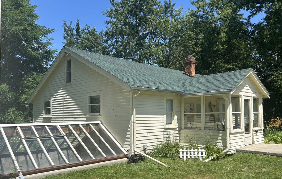 Historical home with new gutters in Oakland Twp, Michigan