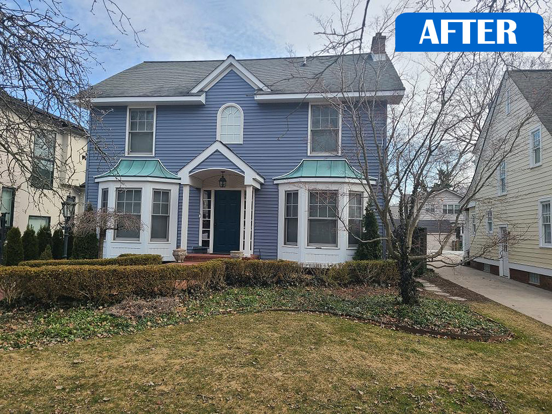 Residential siding update in Grosse Pointe, Michigan